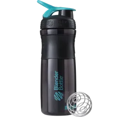 Шейкер Blender Bottle SportMixer з кулькою 820 мл Black/Teal