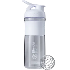 Шейкер Blender Bottle SportMixer з кулькою 820 мл White (847280030385)