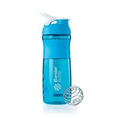 Шейкер Blender Bottle SportMixer з кулькою 820 мл Aqua/White (847280000692)