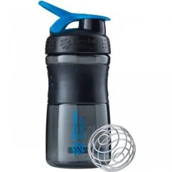 Шейкер Blender Bottle SportMixer з кулькою 590 мл BK/Cyan