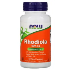 Натуральная добавка Now Foods Rhodiola Extract 3% 500 мг 60 веган капс (733739047540)