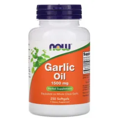 Натуральна добавка Now Foods Garlic Oil 1500 мг 250 софт гель (733739017925)