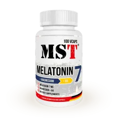 Вітаміни і мінерали MST Melatonine 7 + Magnesium + B6 100 веган.капс (4260641161096)
