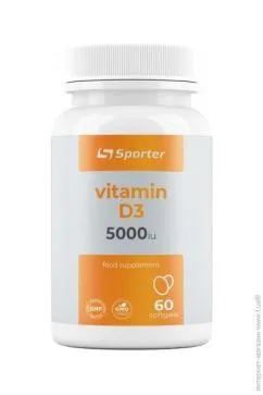 Вітаміни Sporter Vitamin D3 5000 ME-60 софт гель (4820249721551)