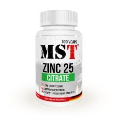 Мінерали MST Zinc Citrate 25 100caps (4260641161218)