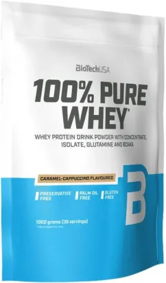 Протеин Biotech 100% Pure Whey 1000 г Карамель-капучино (5999076238217)