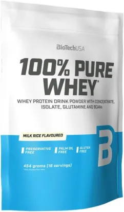 Протеїн Biotech 100% Pure Whey 454 г Рисовий пудинг (5999076238446)