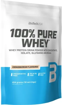 Протеин Biotech 100% Pure Whey 454 г Печенье со сливками (5999076238392)