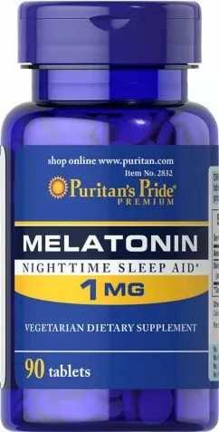 Натуральна добавка Puritan's Pride Melatonin 1 мг 90 капсул (13163)