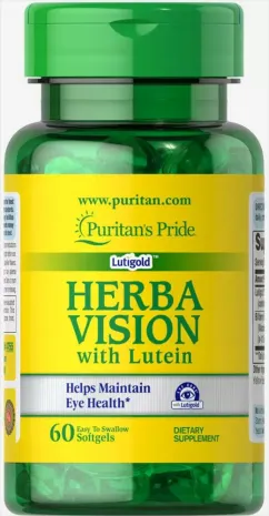 Натуральна добавка Puritan's Pride Herbavision with Lutein 60 капсул (8695)