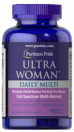 Вітаміни Puritan's Pride Ultra Woman™ Daily Multi Iron Free Timed Release 90 капсул (11605)