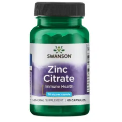 Мінерали Swanson Zinc Citrate Immune Health 30 мг 60 капсул (20601)