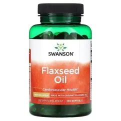 Натуральна добавка Swanson Flaxseed Oil 1 г 100 капсул (20661)