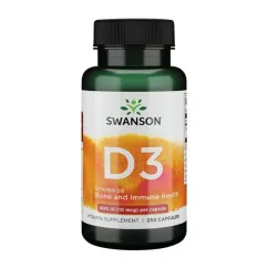 Вітамін D3 Swanson 400iu 250 капсул (20622)