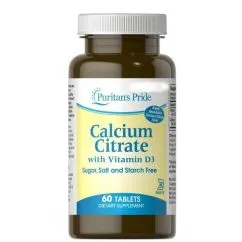 Вітаміни Puritan's Pride Calcium Citrate with Вітамін D 60 таб (23901)