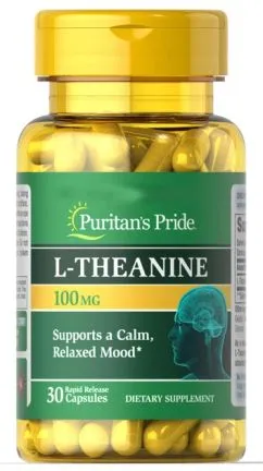 Амінокислота Puritan's Pride L-Theanine 100 мг 30 капсул (11783)