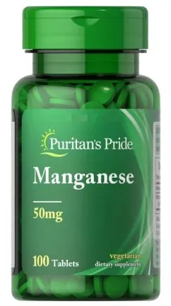 Вітаміни Puritan's Pride Manganese 50 мг 100 таб (19955)