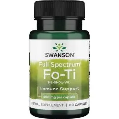 Натуральна добавка Swanson FO-TI 500 мг 60 капсул (22475)