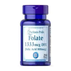 Вітамін Puritan's Pride Folate 1333 мкг DFE Folic Acid 800 мкг 500 таб (20280)