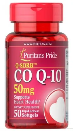 Витамины Puritan's Pride Q-SORB™ Co Q-10 50 мг 50 капсул (16355)