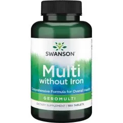 Витамины Swanson Multi whithout Iron Geromulti 100 таб (22811)