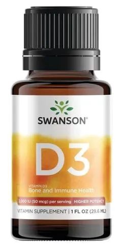 Вітамін D3 Swanson Bone and Immune Health 2000 IU 50 мкг 29 мл (20646)