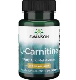 Жироспалювач Swanson L-Carnitine 500 мг 30 таб (23714)