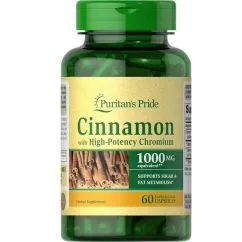 Минеральный комплекс Puritan's Pride Cinnamon Complex with High Potency Chromium 60 капсул (23004)