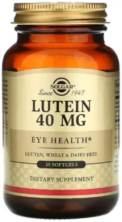 Пищевая добавка Solgar Lutein 40 мг 30 капсул (21966)