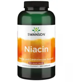 Натуральна добавка Swanson Niacin 500 мг 250 капсул (21341)