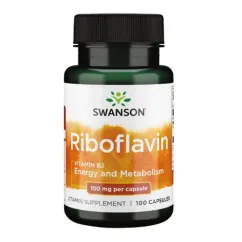 Витамин Swanson Riboflavin Vitamin B-2 100 мг 100 капсул (20785)