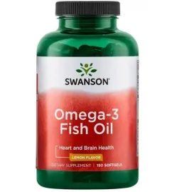 Жирні кислоти Swanson Omega-3 Fish Oil 150 капсул Lemon (16727)