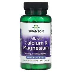 Вітаміни Swanson Chelated Calcium Magnesium 60 капсул (23711)