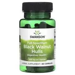 Натуральная добавка Swanson Black Walnut Hulls 500 мг 60 капсул (22474)