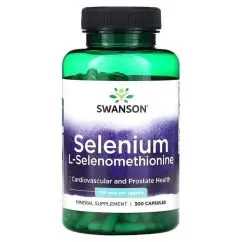 Натуральна добавка Swanson Selenium L-Selenomethionine 100 мкг 300 капсул (20607)