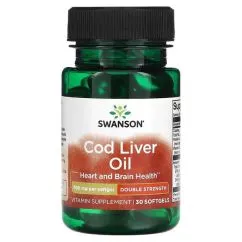 Натуральна добавка Swanson Cod Liver Oil Double strength 700 мг 250 капсул (21206)