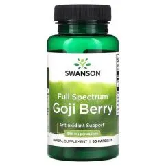 Натуральная добавка Swanson Goji Berry 500 мг 60 капсул (21352)