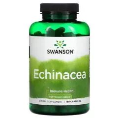 Натуральная добавка Swanson Echinacea 400 мг 180 капсул (20188)