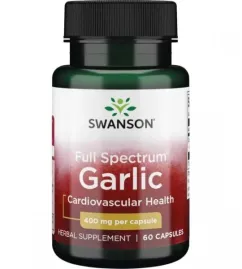 Натуральна добавка Swanson Garlic 400 мг 60 капсул (21334)