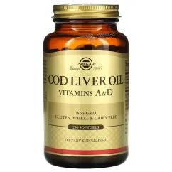 Вітаміни Solgar Cod Liver Oil 250 капсул (21947)