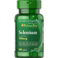 Вітаміни Puritan's Pride Selenium 100 мкг 100 таб (12710)