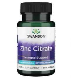 Мінерали Swanson Zinc Citrate 50 мг 60 капсул (20518)