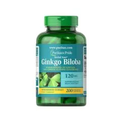 Натуральная добавка Puritan's Pride Ginkgo Biloba Standardized Extract 120 мг 200 капсул (11660)