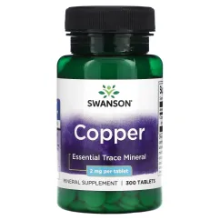 Витамины Swanson Copper 2 мг 300 таб (20770)