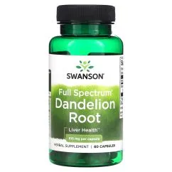 Натуральна добавка Swanson Dandelion Root 515 мг 60 капсул (20719)