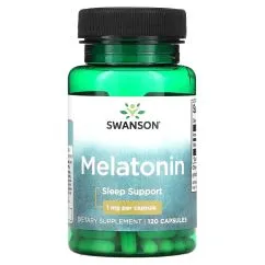 Натуральна добавка Swanson Melatonin 3 мл 120 капсул (16723)