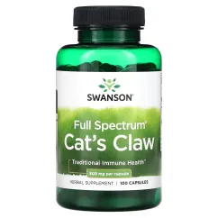 Натуральная добавка Swanson Cat`s Claw 500 мг 100 капсул (16724)