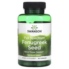 Натуральна добавка Swanson Fenugreek Seed 610 мг 90 капсул (21351)