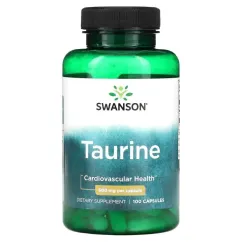 Амінокислота Swanson Taurine 500 мг 100 капсул (20616)