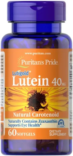 Пищевая добавка Puritan's Pride Lutein 40 мг with Zeaxanthin 60 капсул (13158)